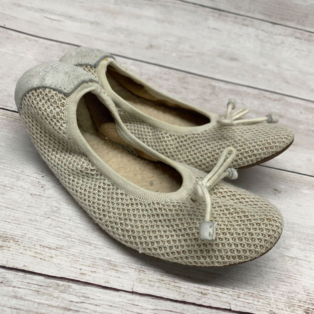UGG Cream Mesh Flats